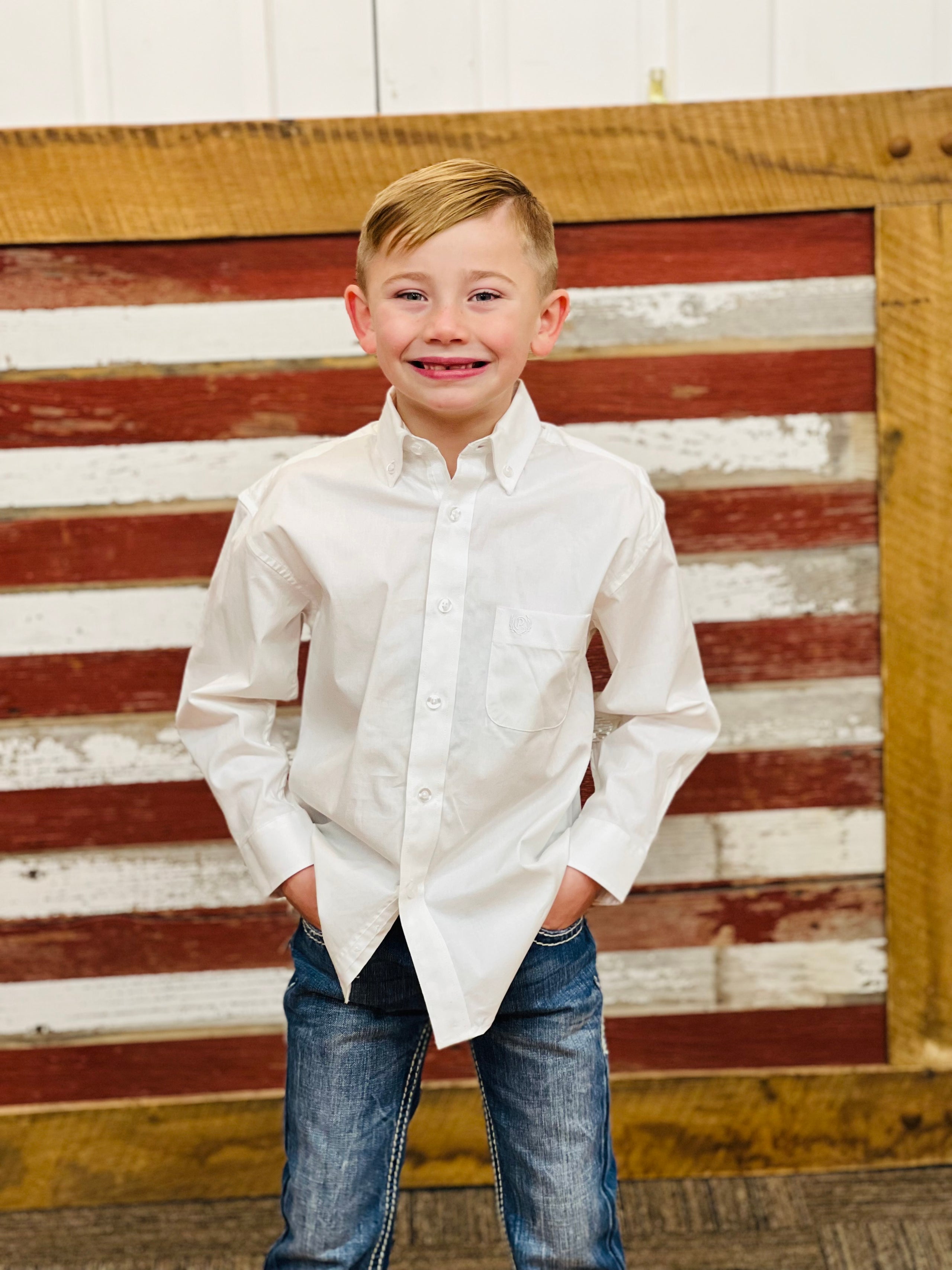 Boys white button down dress shirt store