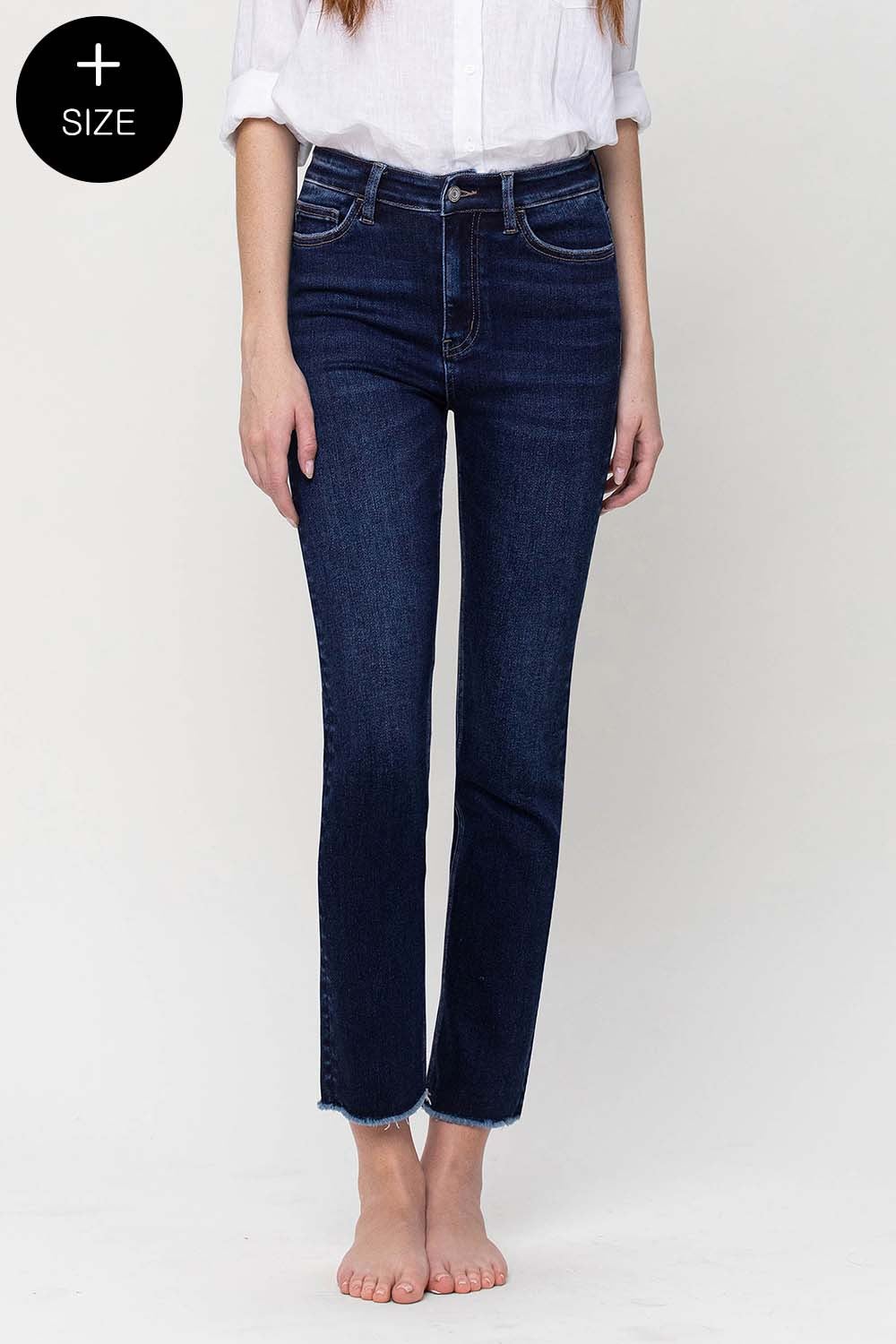 Cassie Plus Growing Light Vervet Super High Rise Slim Straight Jeans ...